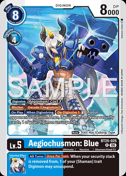 Aegiochusmon: Blue