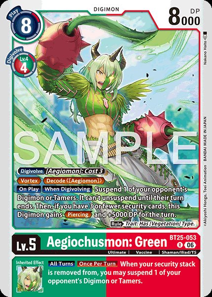 Aegiochusmon: Green