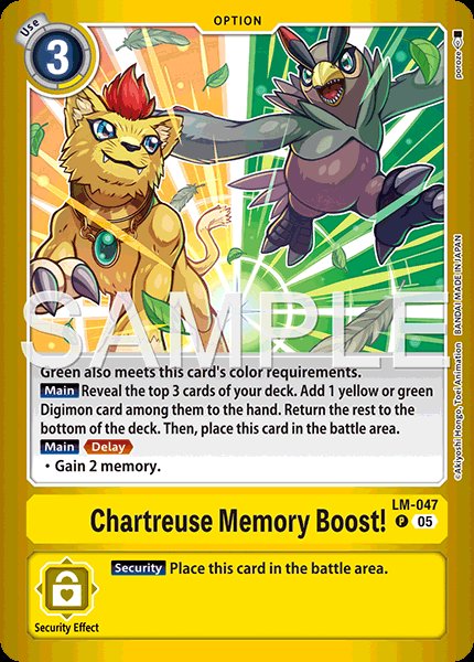 Chartreuse Memory Boost!