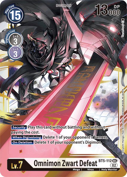 Omnimon Zwart Defeat