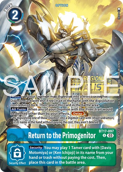 Return to the Primogenitor