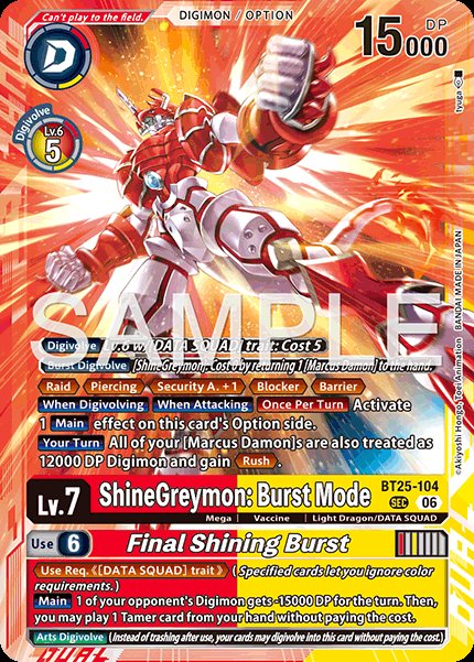 ShineGreymon: Burst Mode
