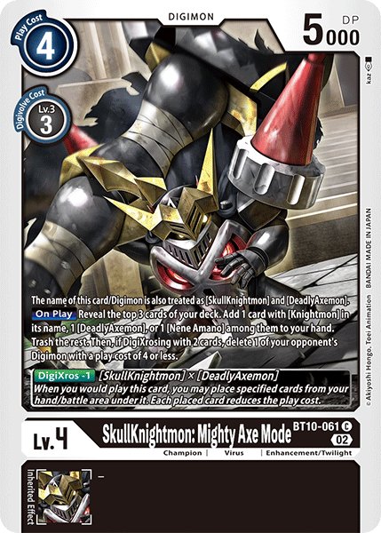 
                        SkullKnightmon: Mighty Axe Mode
                      