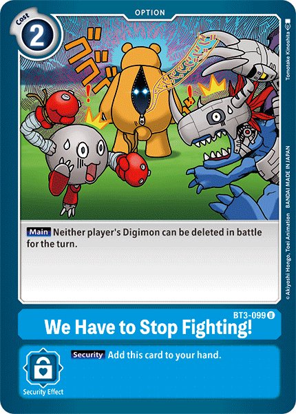 We Have to Stop Fighting!