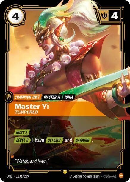 Master Yi, Tempered (Alternate Art)