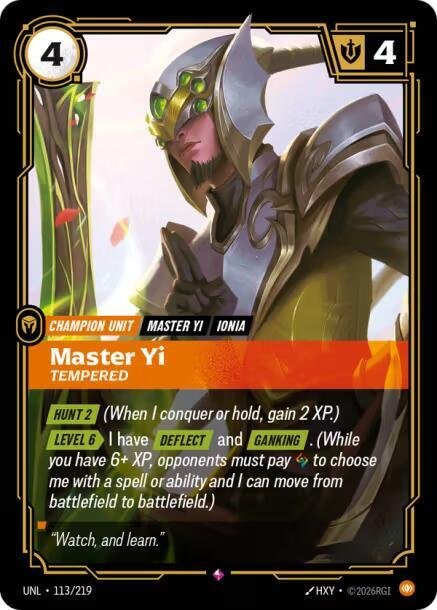 Master Yi, Tempered