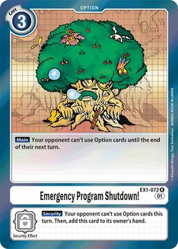 Emergency Program Shutdown!