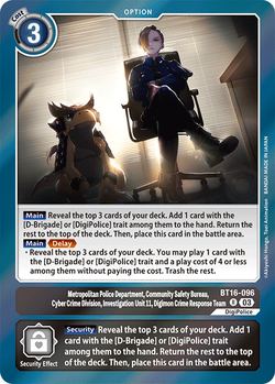 Metropolitan Police Department, Community Safety Bureau, Cyber Crime Division, Investigation Unit 11, Digimon Crime Response Team