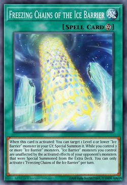 Freezing Chains of the Ice Barrier