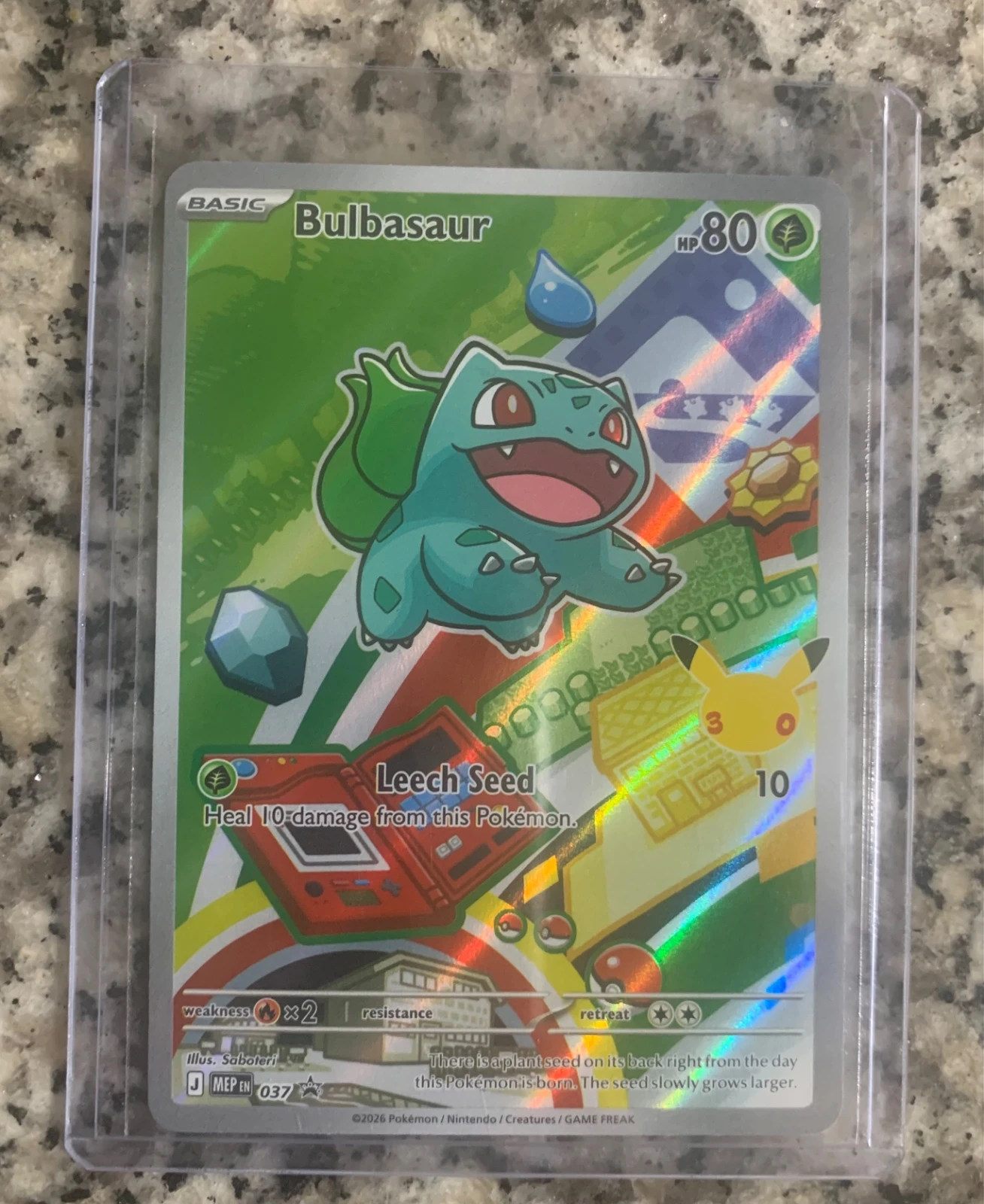 Foto real de Charmander Mega Evolution Promo/ Bulbasaur Mega Evolution Promo/ Squirtle Mega Evolution Promo