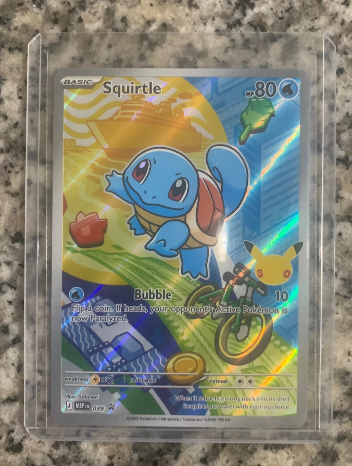 Foto real de Charmander Mega Evolution Promo/ Bulbasaur Mega Evolution Promo/ Squirtle Mega Evolution Promo