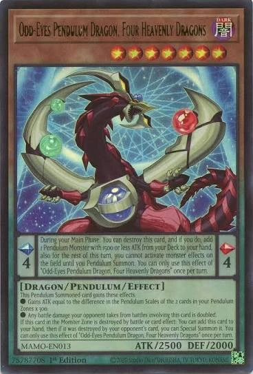 ODD-EYES PENDULUM DRAGON OF THE FOUR HEAVENLY DRAGONS