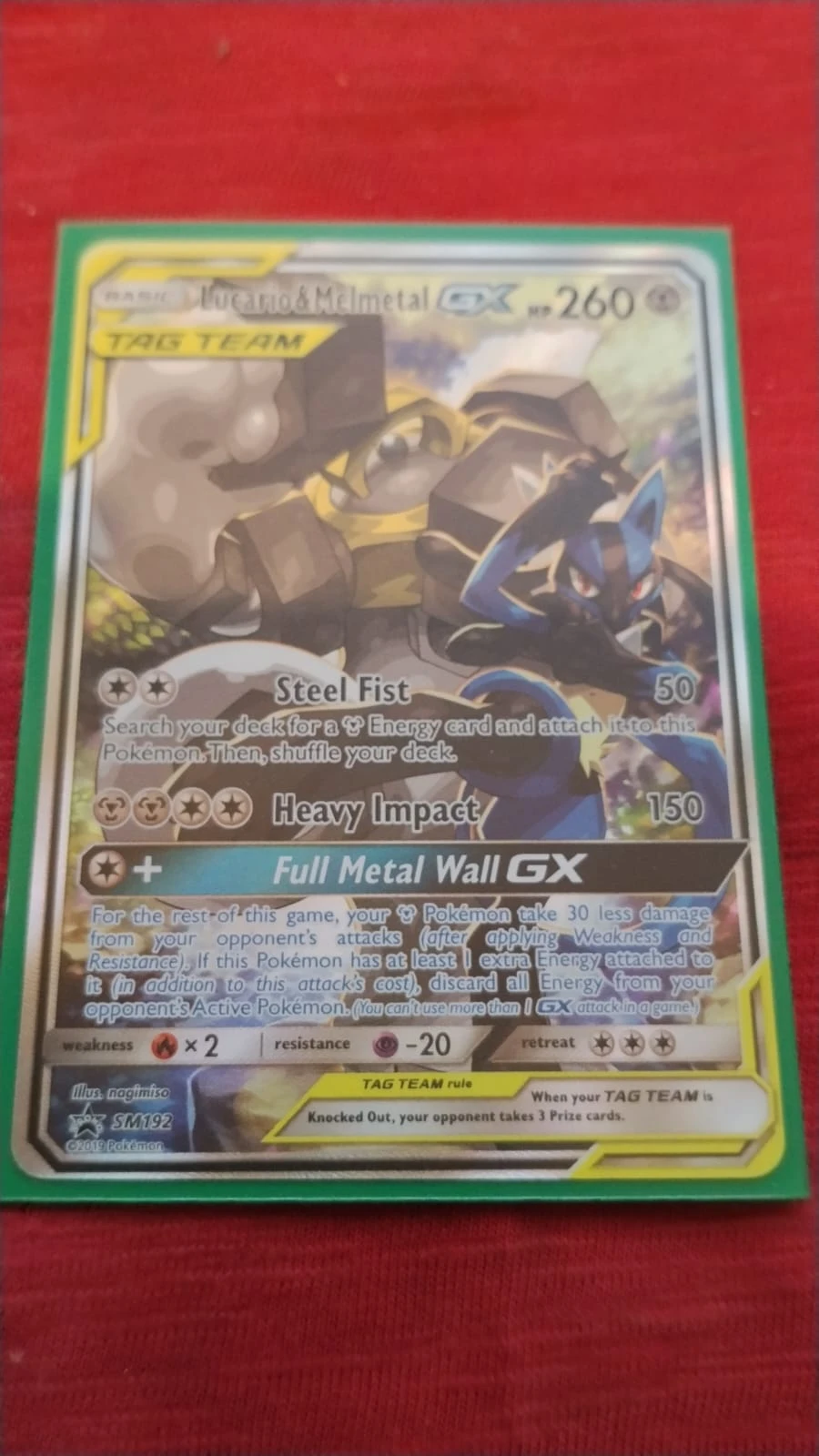 Foto real de Lucario & Melmetal GX