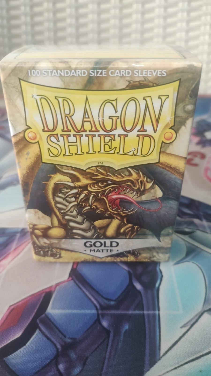 Forros Dragon Shield Standard Sleeves Matte - Gold 100ct.